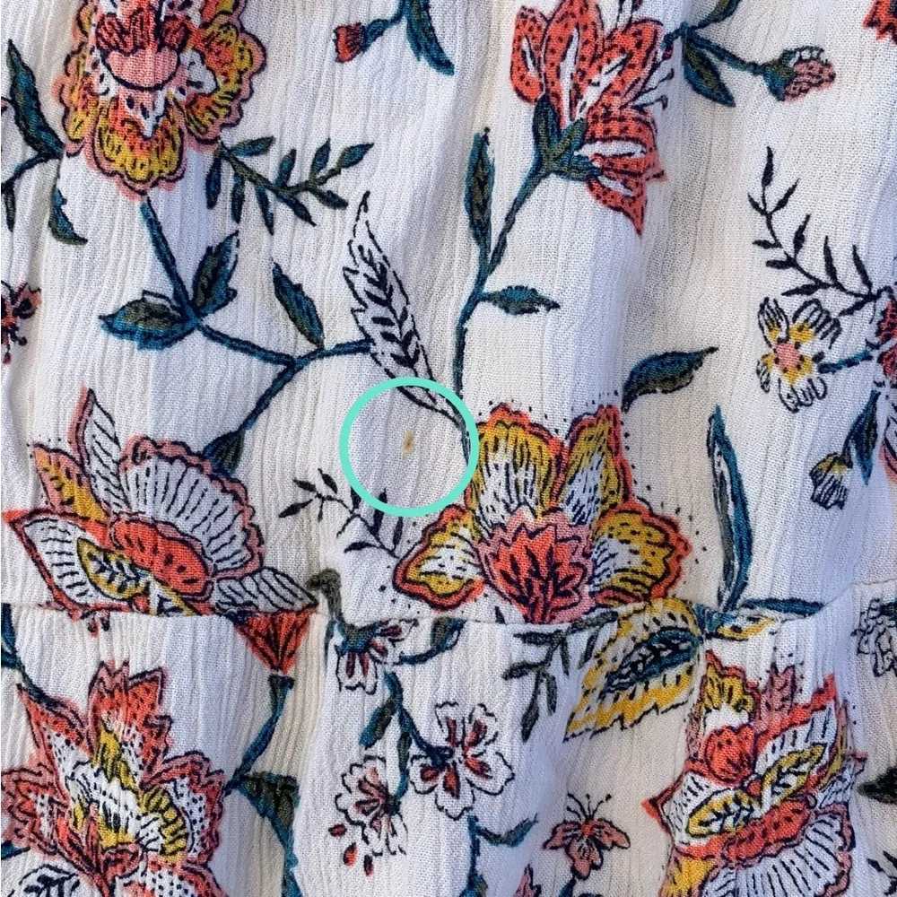 Old Navy Kids Multicolor Cream Floral Spaghetti Strap Maxi Dress Girls M/8